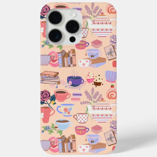 Schattige thee en boeken Case-Mate iPhone case (Achterkant)