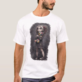 Schattige Tiffany en haar beer T-shirt