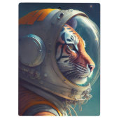 Schattige Tiger Astronaut Klembord (Achterkant)