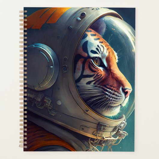 Schattige Tiger Astronaut Planner (Voorkant)