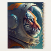 Schattige Tiger Astronaut Planner (Achterkant)