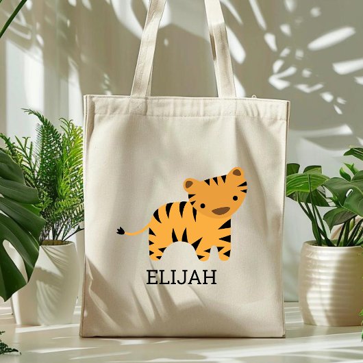 Schattige Tiger-Kinderen - Gepersonaliseerd Tote Bag