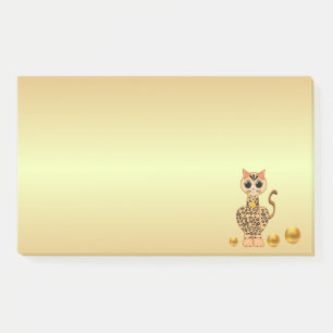 Schattige Tijgerkat Cartoon op Goud Post-it® Notes