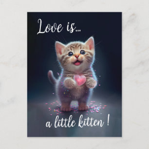 Schattige Tiny Kitten SweeLieverd Briefkaart