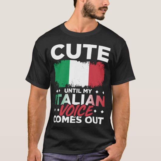 Schattige tot mijn Italiaanse stemmetje uitkomt Fu T-shirt (Voorkant)