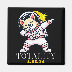 Schattige Totale Zonsverduistering Dabbing Shiba Magneet