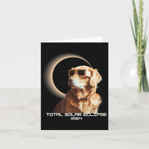 Schattige Totale Zonsverduistering Golden Retrieve Kaart