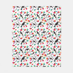 schattige toucan vogeltropische illustratie fleece deken