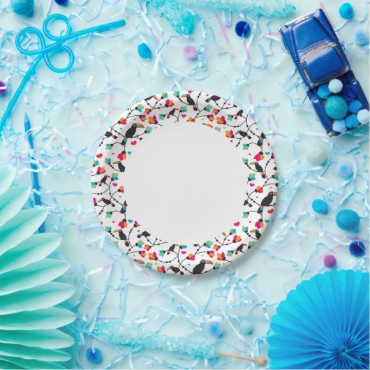 schattige toucan vogeltropische illustratie papieren bordje (Feest)