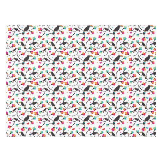 schattige toucan vogeltropische illustratie tafelkleed (Voorkant (Horizontaal))