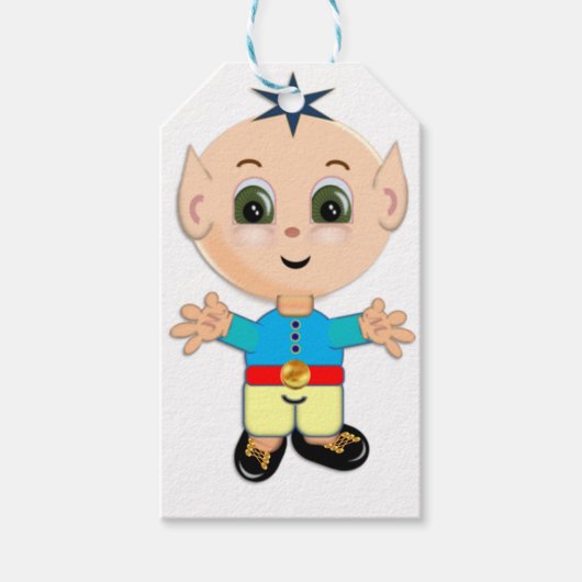 Schattige toverelf cadeaulabel (Voorkant)