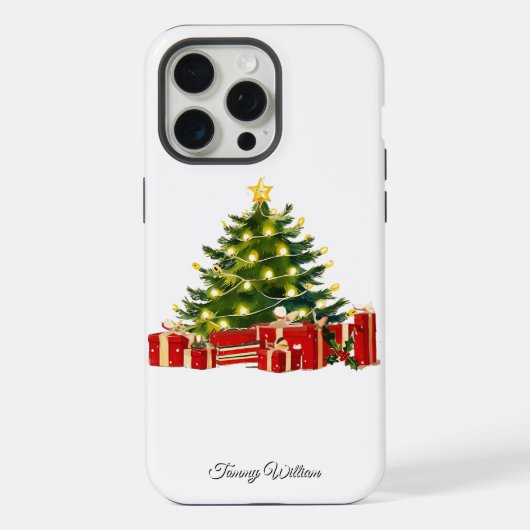 Schattige  Traditioneel Elegant Vrolijk Kerstfeest iPhone Hoesje (Achterkant)