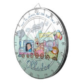 Schattige train engene thema Dartboard Dartbord (Voorkant Rechts)