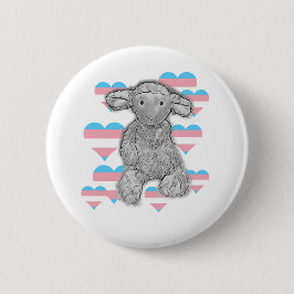 Schattige Trans Lamb Ronde Button 5,7 Cm
