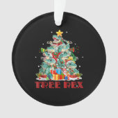 Schattige Tree Rex T Rex Dinosaurus Kerstboom Lich Ornament (voorkant)