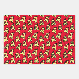 Schattige treintje inpakpapier vel