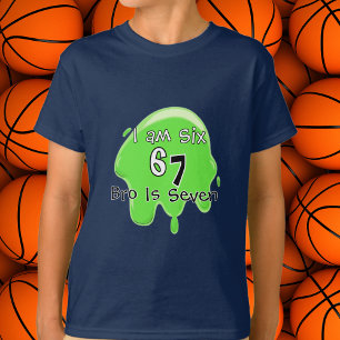 Schattige trending slijm 6 7 groene personaliseren t-shirt