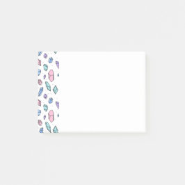 Schattige Trendy Pastel Edelstenen Pareltjes Krist Post-it® Notes