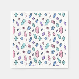 Schattige Trendy Pastel Edelstenen Pareltjes Krist Servet