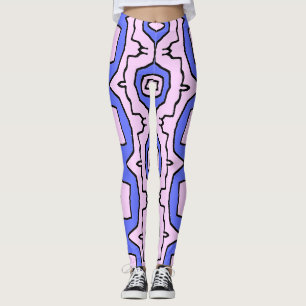 Schattige trendy roze & blauw "Ratti_Creative_Arts Leggings