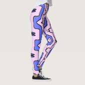 Schattige trendy roze & blauw "Ratti_Creative_Arts Leggings (Rechts)