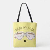 Schattige trendy werk Best-Tea Work Tas (Achterkant)
