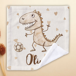 Schattige Trex Speelt Voetbal Washandje