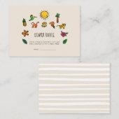 Schattige tropisch oerwoud Baby shower luier loter Informatiekaartje (Voorkant / Achterkant)