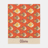 Schattige tropisch vissenpatroon fleece deken (Voorkant)