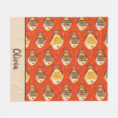 Schattige tropisch vissenpatroon fleece deken (Voorkant (Horizontaal))