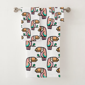schattige tropische toekan vogel dier geschenk voo bad handdoek