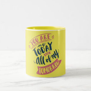 "Schattige Trouwlettering" Mok voor Koppels