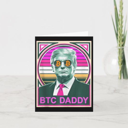 Schattige Trump Bitcoin Btc Daddy Financiën Audit  Kaart (Voorkant)