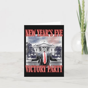 Schattige Trump Oud en Nieuw Overwinningsfeest Vuu Kaart