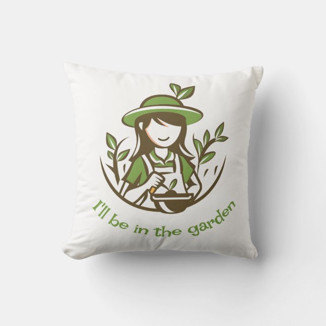 Schattige Tuinieren Quote Tuinman Tuinen Kussen (Voorkant)