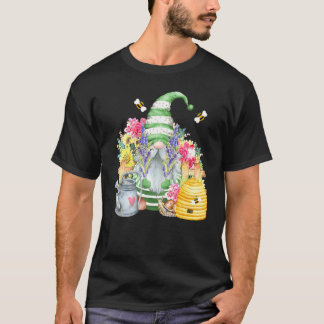 Schattige Tuinkabouter Met Bijen En Bloemen Tuinie T-shirt