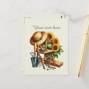 Schattige tuinliefhebbers aanpasbaar briefkaart