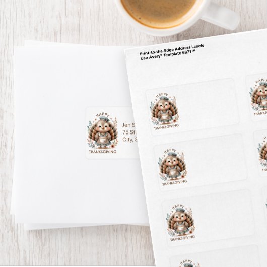 Schattige Turkije-adres Etiket