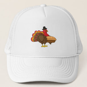 Schattige Turkije met Pumpkin Pie Thanksgiving Trucker Pet