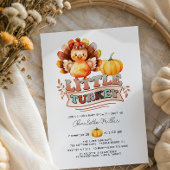 Schattige Turkije Thanksgiving Baby shower Kaart