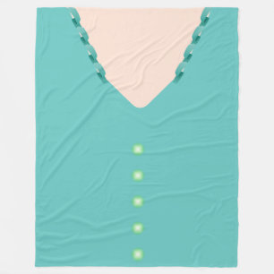 Schattige Turquoise 🎀 Ball Gown Blouse Fleece Deken