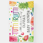 Schattige Tutti Fruitti-Baby shower Spandoek (Verticaal)