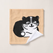 schattige tuxedo-kat bad handdoek (Wasdoekje)