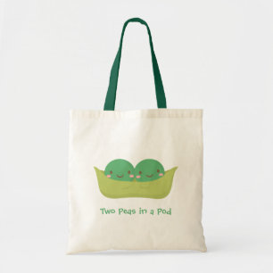 Schattige Twee Erwten in een Peul voor Moeders Tote Bag