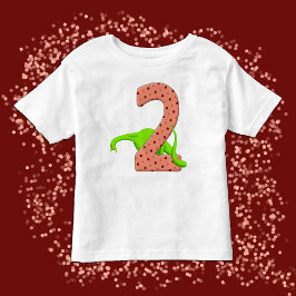 Schattige Twee Jaar Oude Langnek Groene Dinosaurus Kinder Shirts