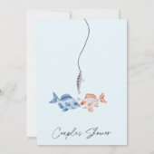 Schattige twee minder vissen in Zee bruidsparen do Kaart (Achterkant)