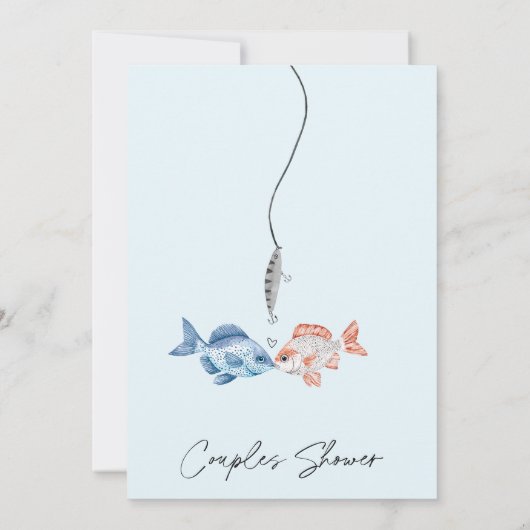 Schattige twee minder vissen in Zee bruidsparen do Kaart (Achterkant)