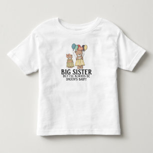 Schattige Twee Teddyschopters Grote Zus/Papa's Bab Kinder Shirts