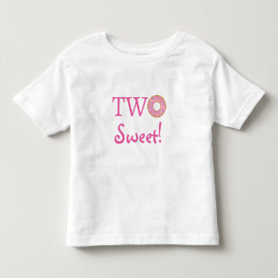 Schattige Twee Zoete 2e Verjaardag Roze Donut Kinder Shirts