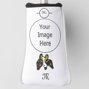 Schattige Twin Baby Ducking Huddling Cartoon Golfheadcover